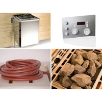 Weka Technikpaket 2 inkl. 9 kW BioAktiv Ofen, Saunasteine, Anschlusskabel und Steuergerät für Saunahaus Naantali / Kuopio / Farsund