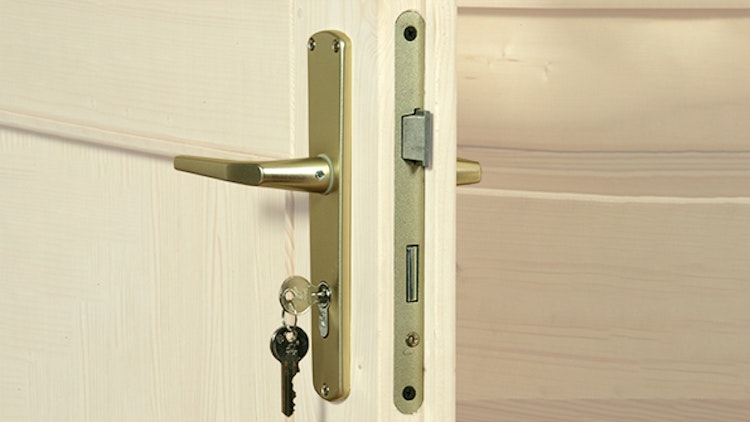 Weka 45 mm Gartenhaus 139 mit Vordach (20 cm)